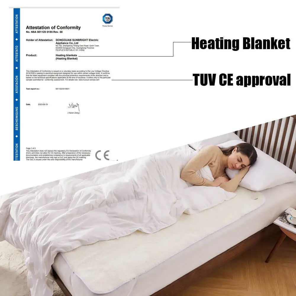 details of electric blanket feet zone extra warm foot zone heated underblankets